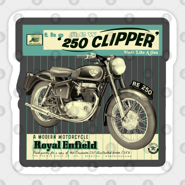 Vintage Royal Enfield 250 cc Clipper Motorcycle by MotorManiac